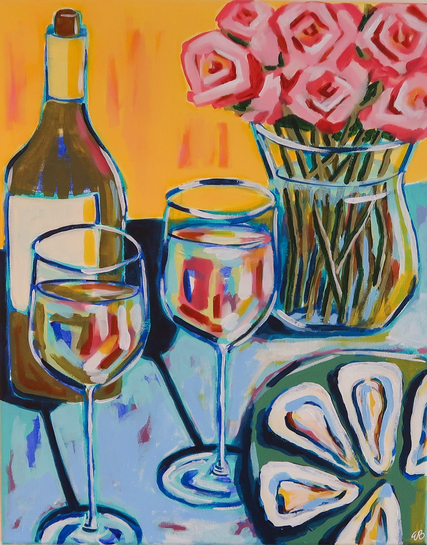 Rosé & Roses 16x20"
