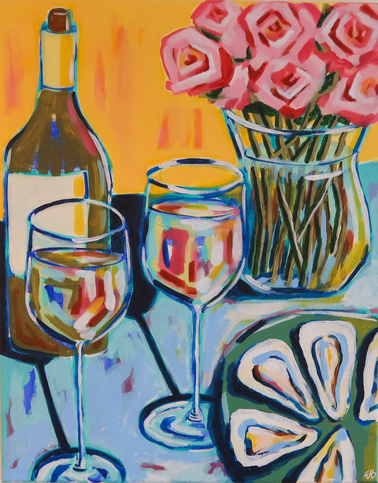 Rosé & Roses 16x20"